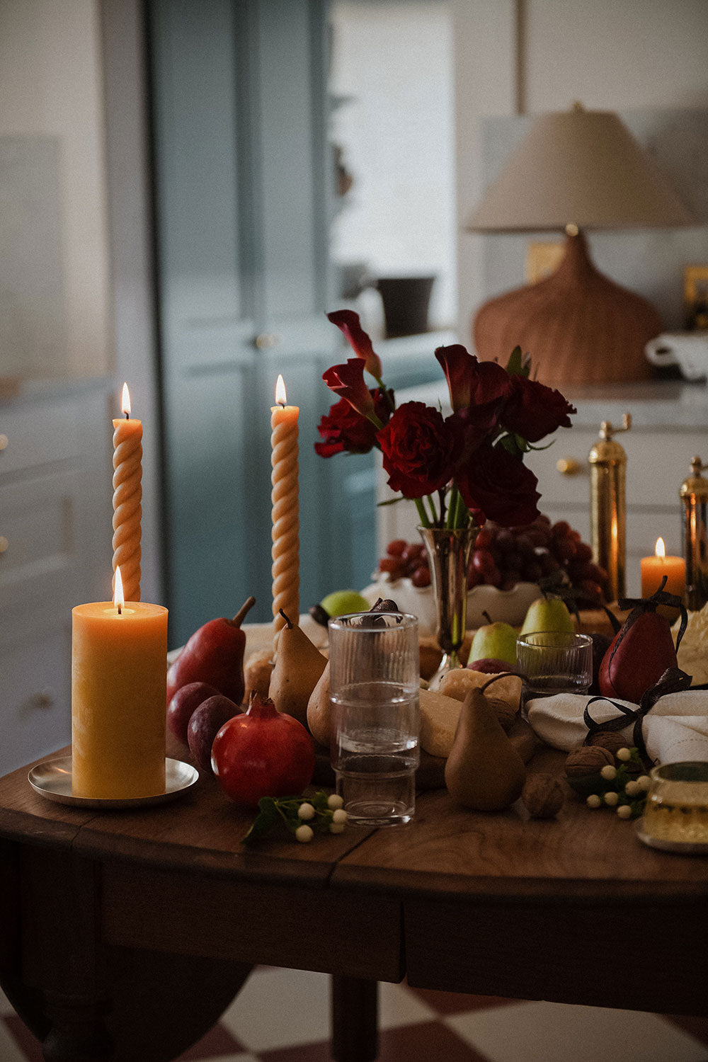 Natural Beeswax Pillar Candles for Home Decor - Handmade Eco-Friendly Scented Candles for Relaxation, Meditation & Romantic Ambiance