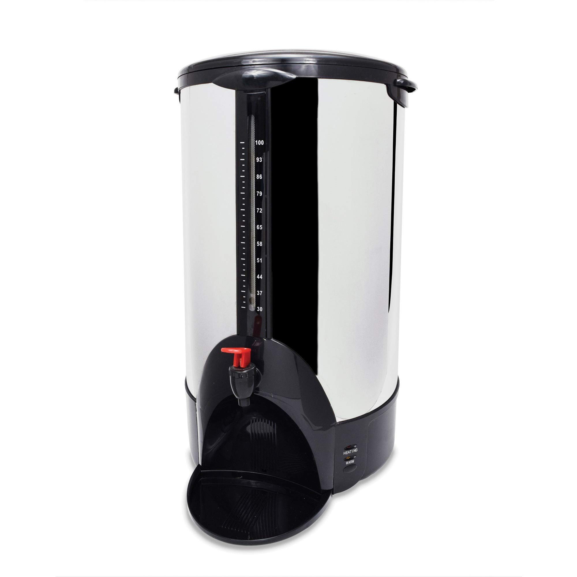 CFPCP100 - Commercial Coffee Urn 100 Cup, Stainless Steel Coffee Maker for Large Events, Restaurants & Catering - Perfect for Weddings, Offices & Parties
