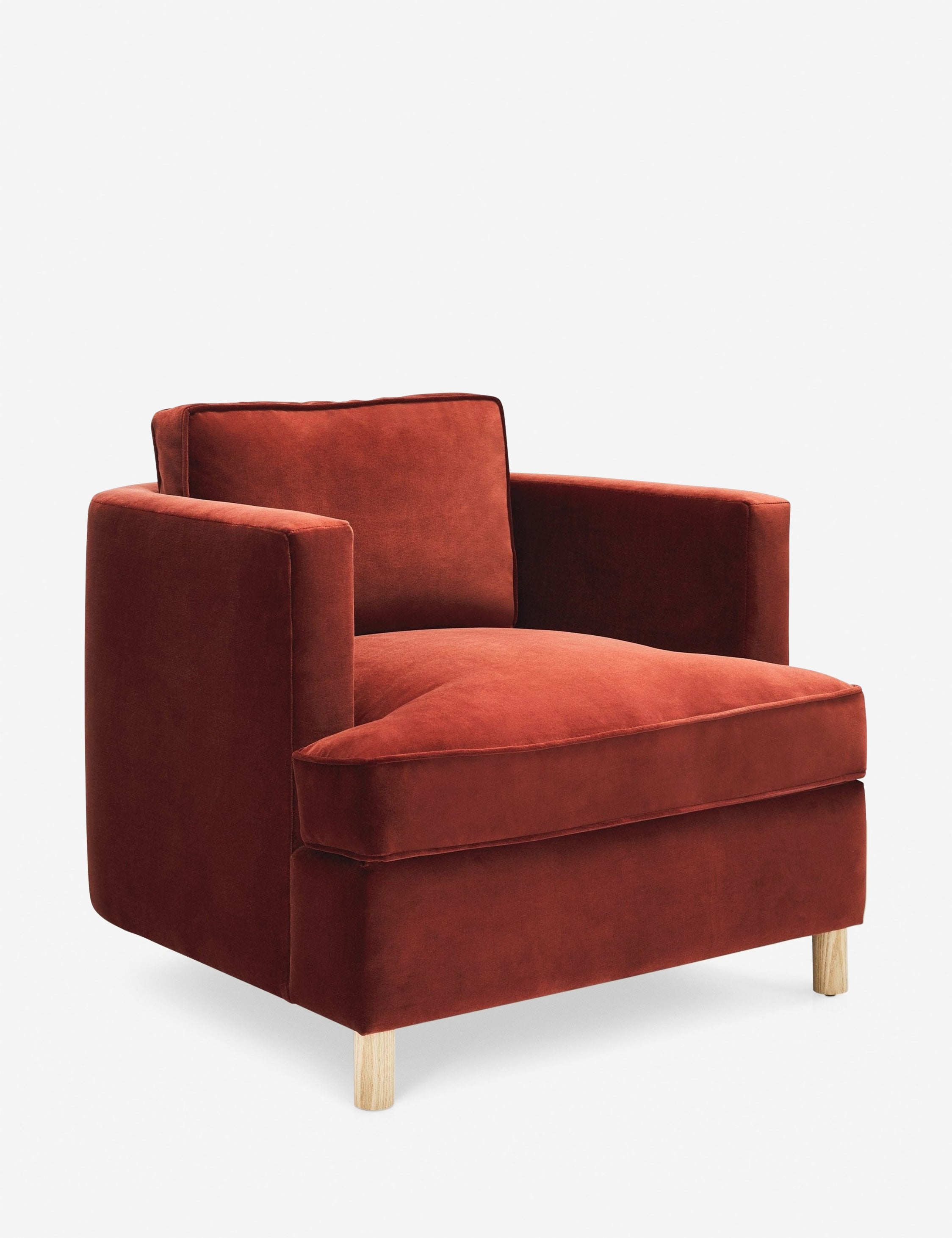 Belton Accent Chair by Ginny Macdonald - Mid-Century Modern Lounge Chair for Living Room, Bedroom & Office - Stylish Comfortable Reading Chair with Wooden Legs