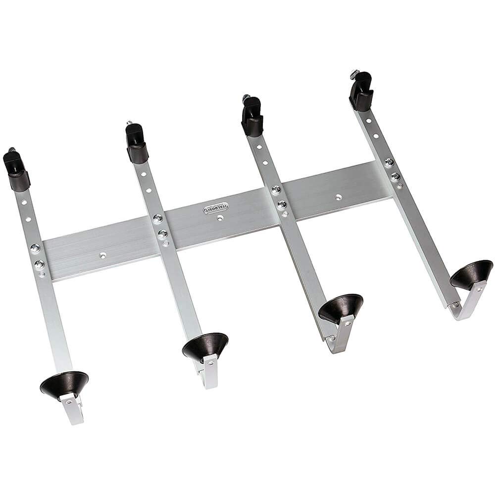 Premium 4-Bottle Aluminum Liquor Dispenser with Chrome Steel Spouts - Ideal for Bars, Restaurants, and Home Entertaining | World Cuisine 44056-04