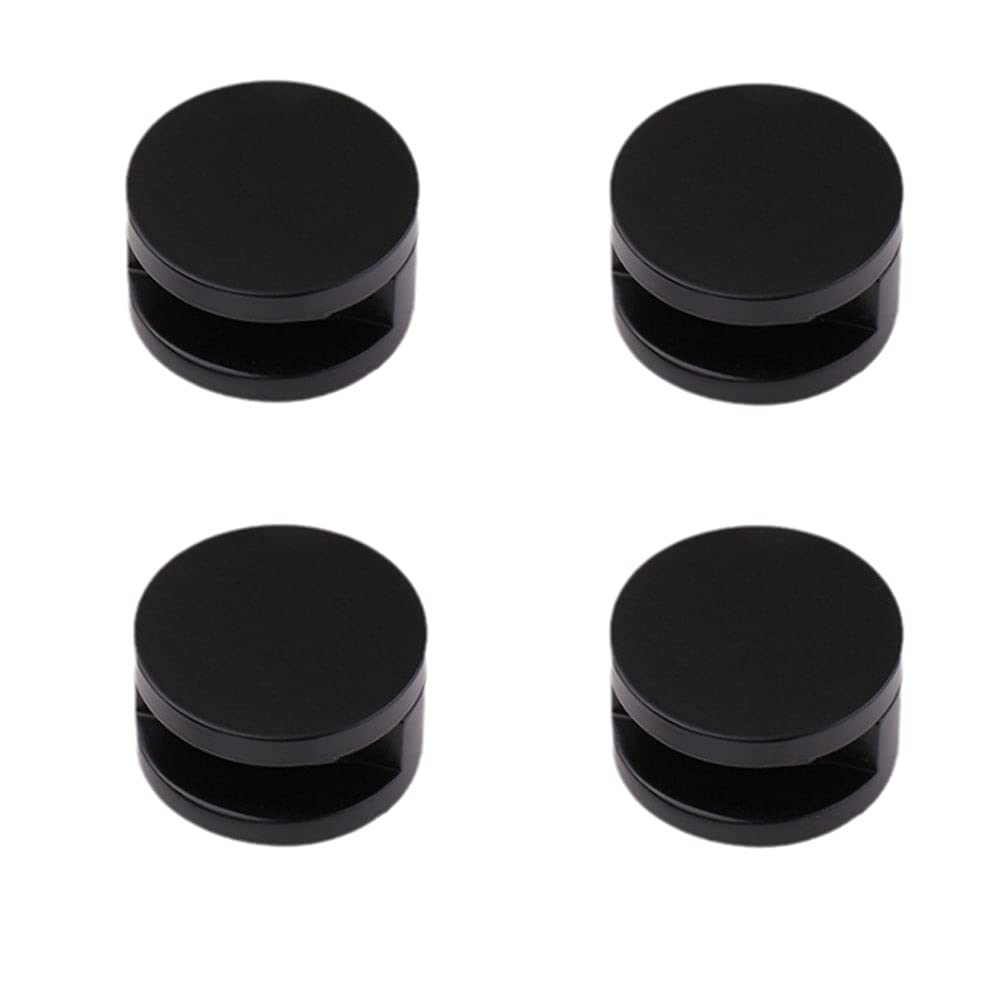 Carrittons Zinc Alloy Mirror Clips - 4 Pack Black Mirror Holder Clips for Bathroom, Dresser & Wall Mirrors - Heavy Duty Glass Clamps for Secure Mirror Installation - Perfect for Home Hardware & DIY Projects