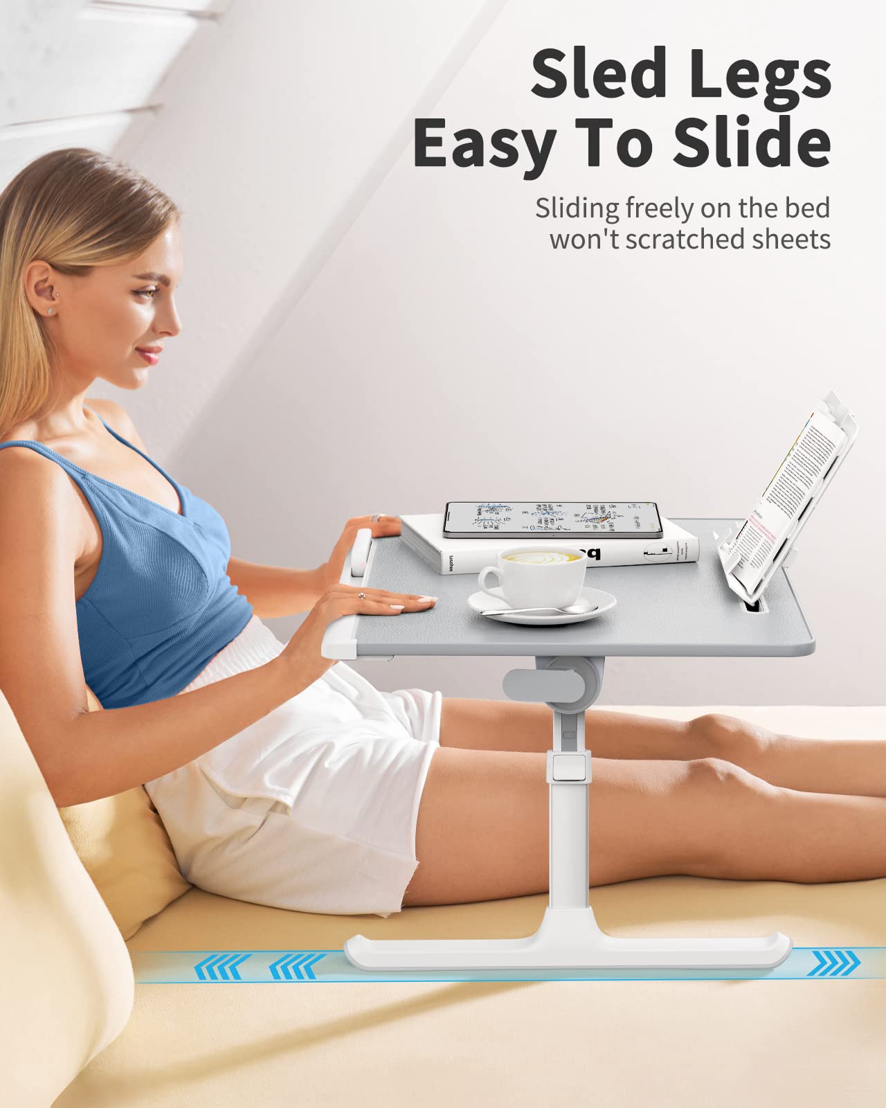 SAIJI XX-Large Adjustable Foldable Laptop Bed Tray - 17.7