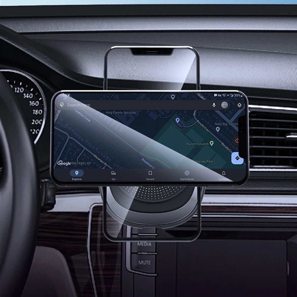 ThunderDrive MagSafe Car Charger - Fast Wireless Charging for iPhone 12/13/14/15 Pro Max - Secure Mount for Dashboard & Air Vent - Perfect for Road Trips & Commuting
