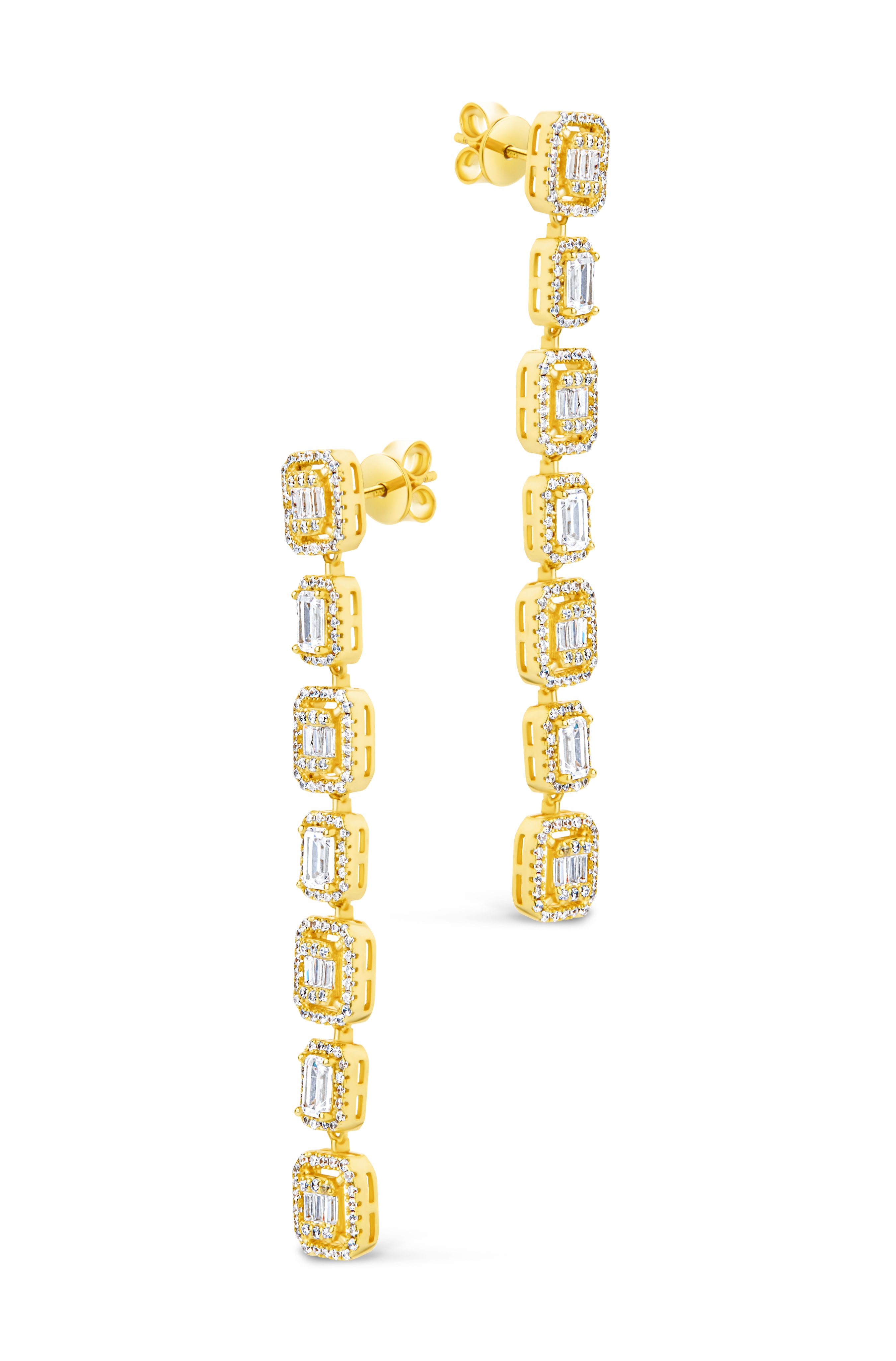 Nancy CZ Drop Stud Earrings for Women - Sparkling Cubic Zirconia Dangle Earrings - Elegant Jewelry Gift for Wedding, Party & Everyday Wear