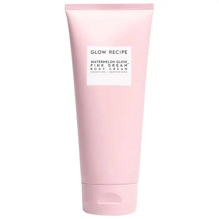 Glow Recipe Watermelon Glow AHA Pink Dream Body Cream - Hydrating & Exfoliating for Smooth, Glowing Skin - Perfect for Daily Moisturizing & Nighttime Skincare Routine
