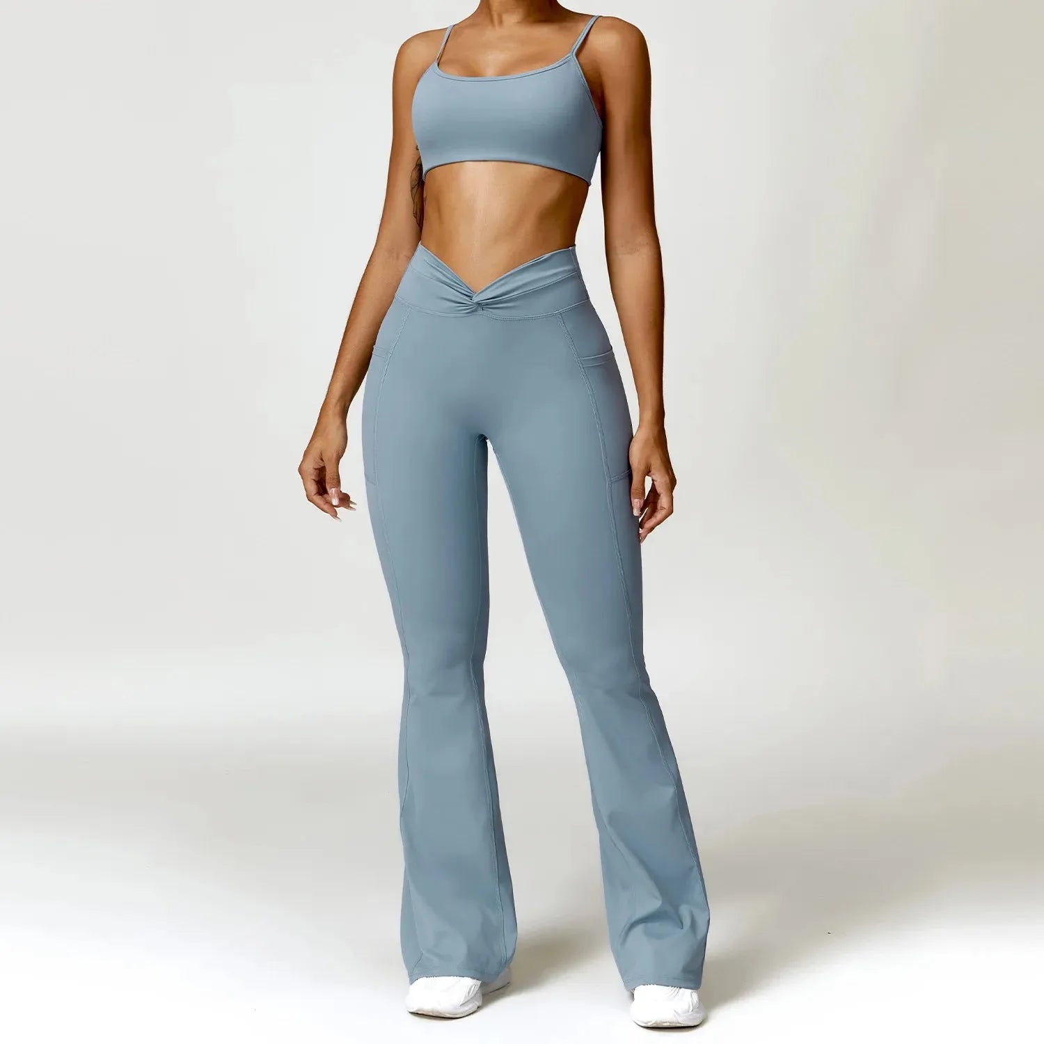Premium 2-Piece Women's Yoga Set - High Waist Shorts & Sport Bra Workout Outfits | Tracksuit & Leggings for Gym, Fitness & Yoga | Perfect for Home Exercise, Studio Classes & Active Lifestyle