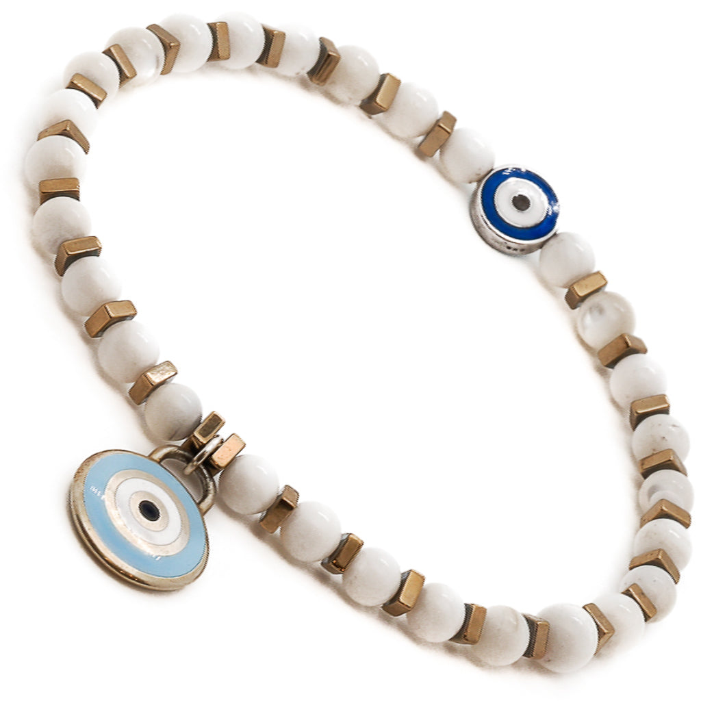 Agate Evil Eye Anklet - Protection Bracelet for Women, Adjustable Beaded Ankle Chain with Healing Stone | Perfect for Yoga, Meditation & Boho Fashion