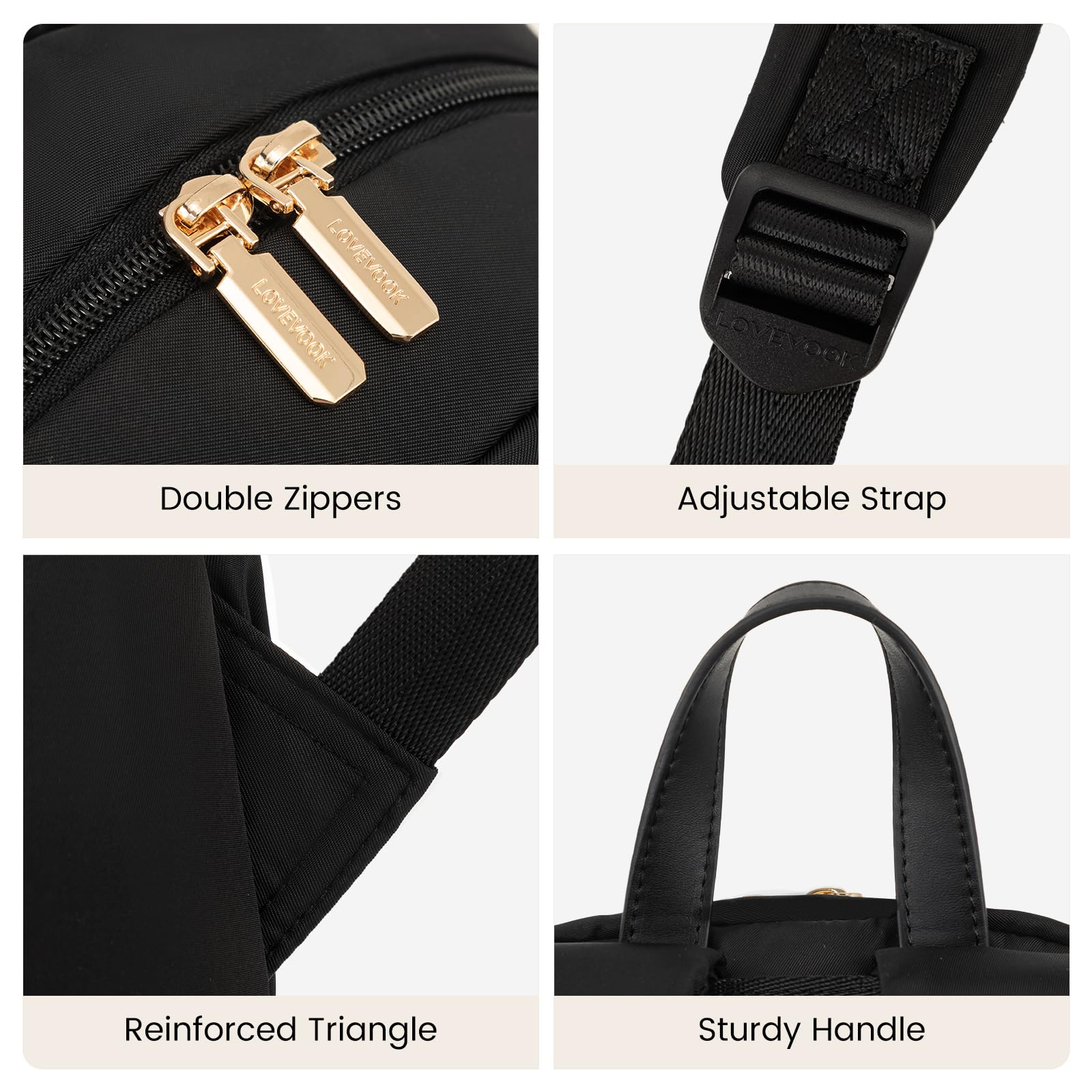 LOVEVOOK Mini Backpack for Women - Lightweight Travel & Work Daypack for Daily Use & Parties