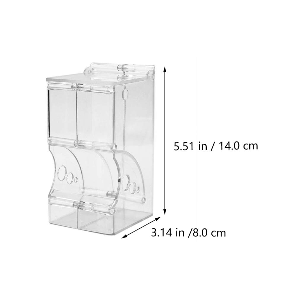 Automatic Transparent Small Animal Food Dispenser - Hamster Feeder, Rabbit Feeder, Guinea Pig Feeder for Chinchilla & Bunny | Perfect for Cage, Hutch & Pet Travel Accessories