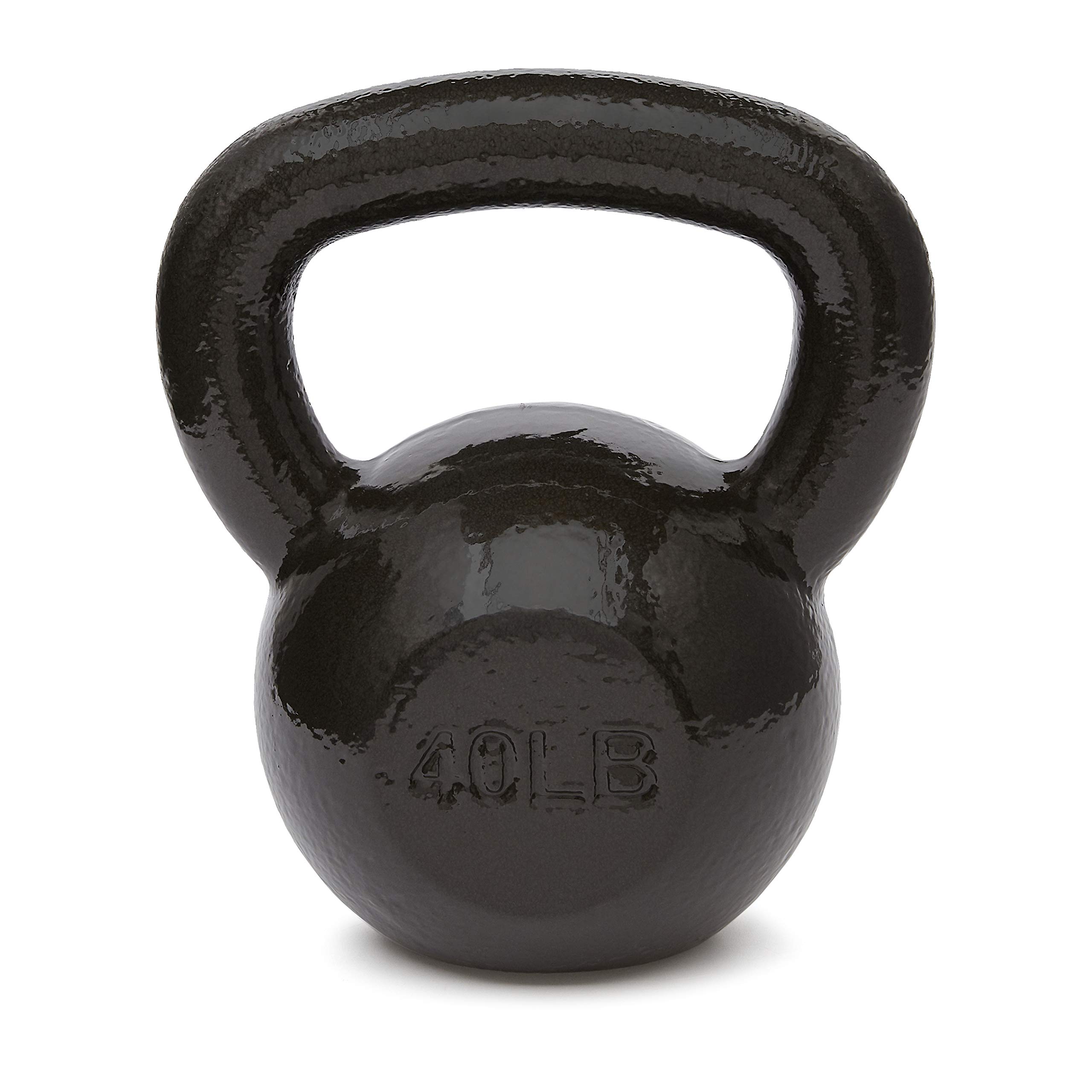 Amazon Basics Cast Iron Kettlebell - 10-50 lbs Weight Options for Home Gym, Strength Training & CrossFit Workouts | Durable Iron Construction for Fitness Enthusiasts & Beginners | Perfect for Full-Body Exercises, Muscle Building & Cardio Training