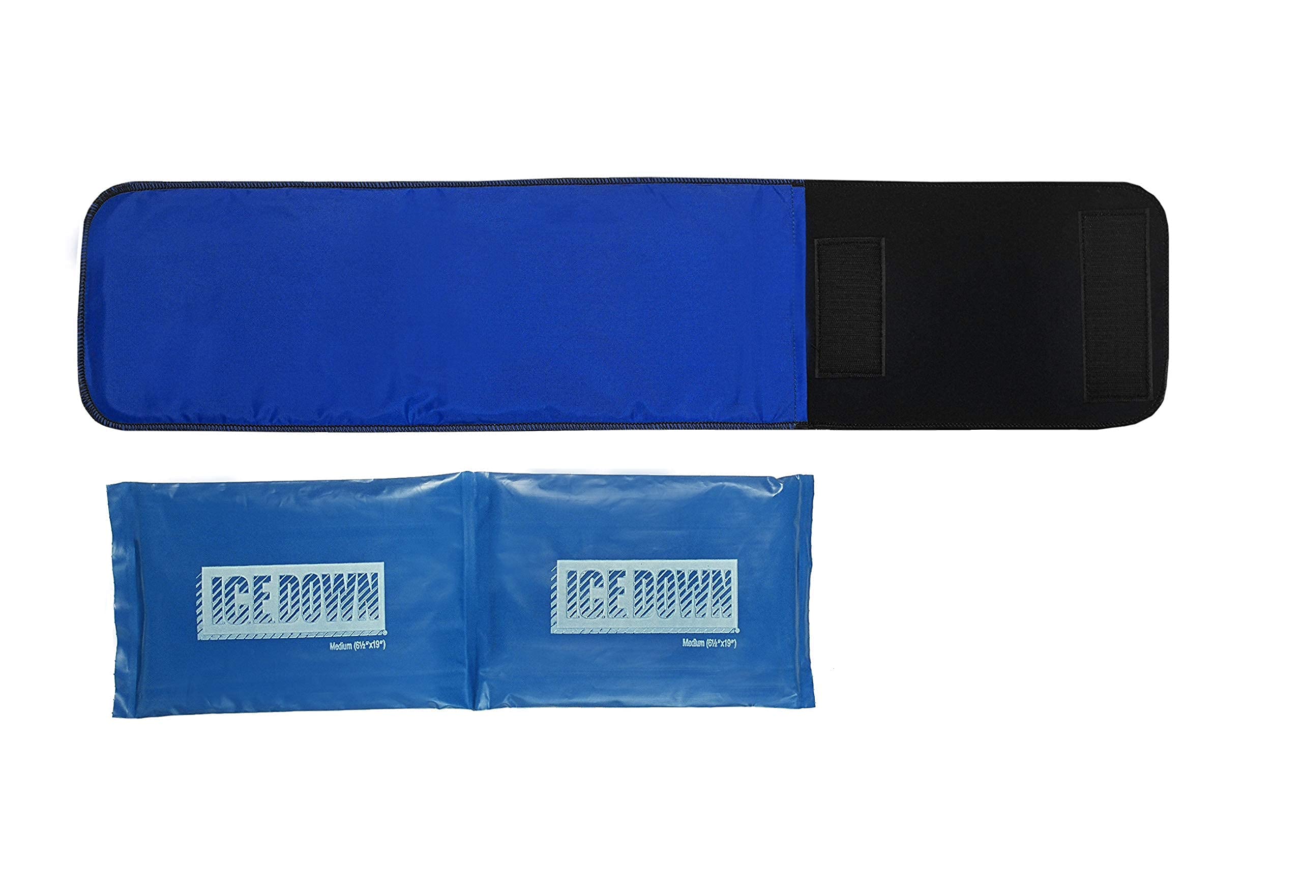Medium Neoprene Ice Pack Wrap with 2 Gel Cold Packs - Reusable Back, Hip & Knee Ice Therapy Wrap for Pain Relief (7