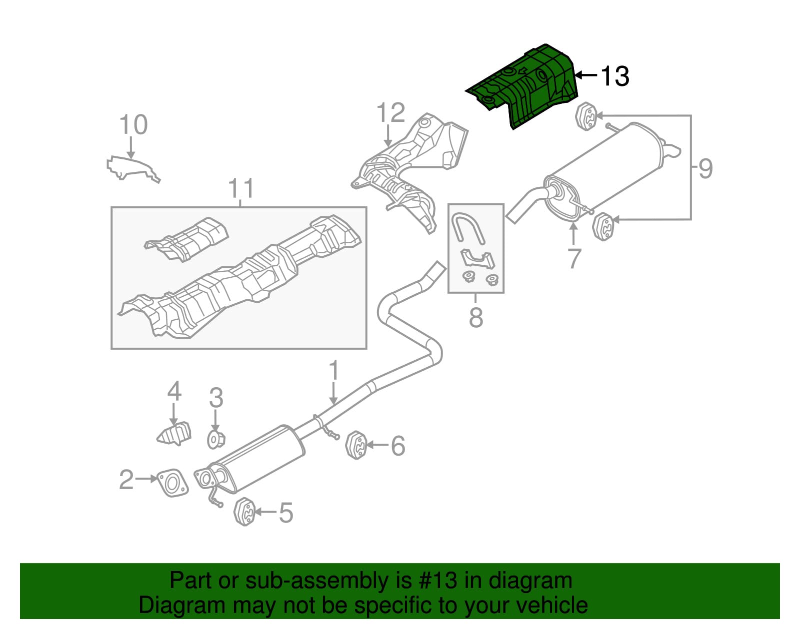 Ford AE8Z-5411434-A Heat Shield - Genuine OEM Replacement Part for Ford Vehicles - Engine Protection & Heat Management Solution for Trucks, SUVs & Performance Cars