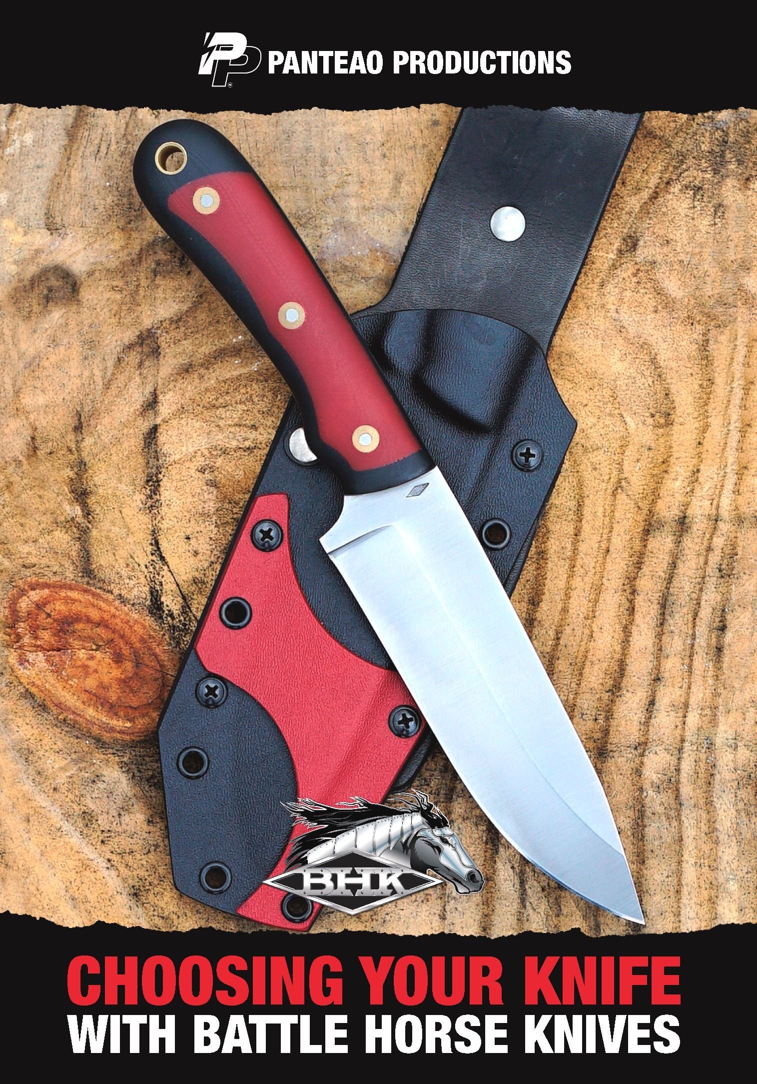 Panteao Productions Battle Horse Knives BVPD008 - Premium Survival & Tactical Knives for Outdoor Adventures, Hunting, and Emergency Preparedness