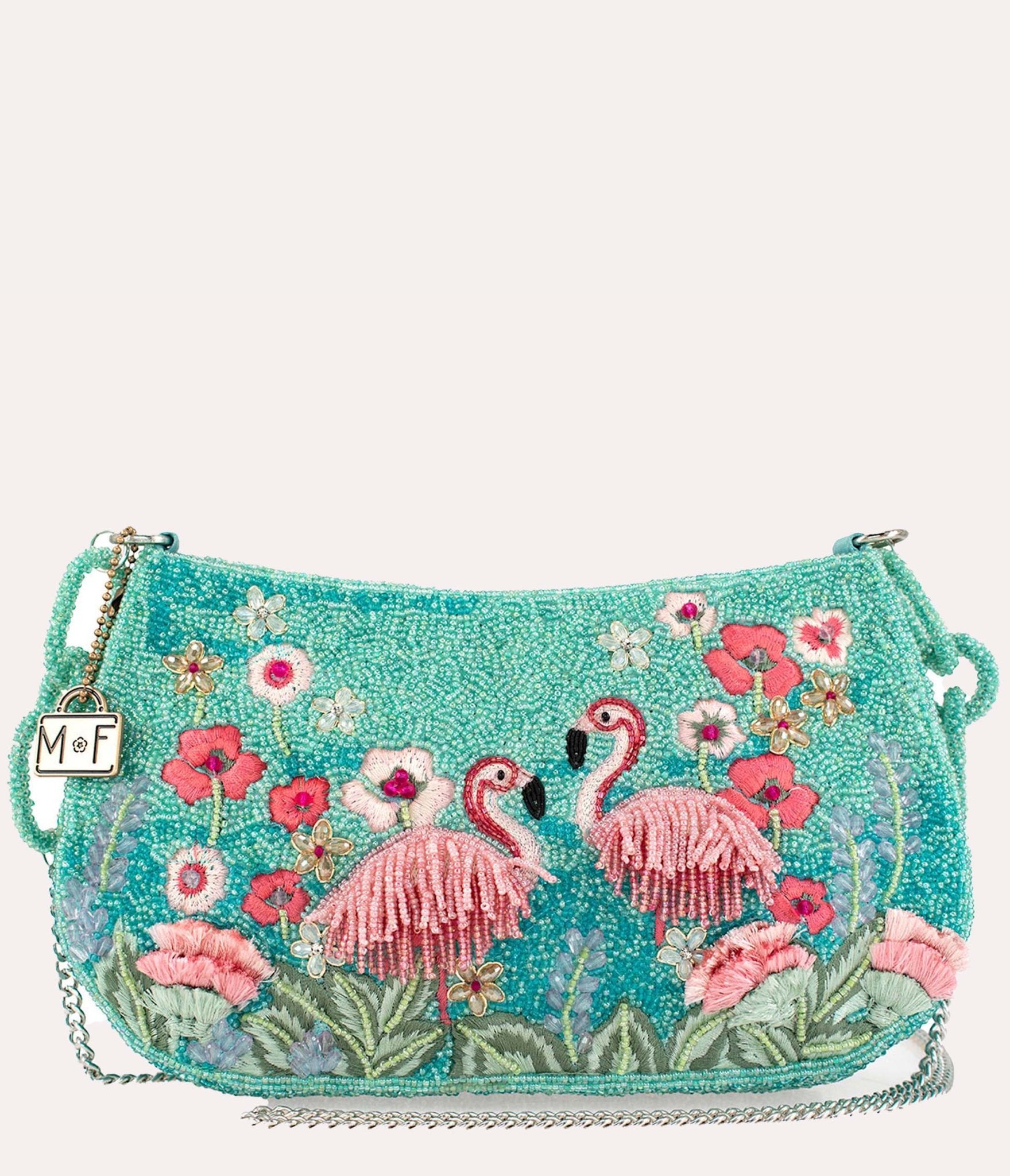 Mary Frances Flirty Flamingos Crossbody Bag - Stylish Women's Fashion Handbag for Everyday Use, Parties & Travel