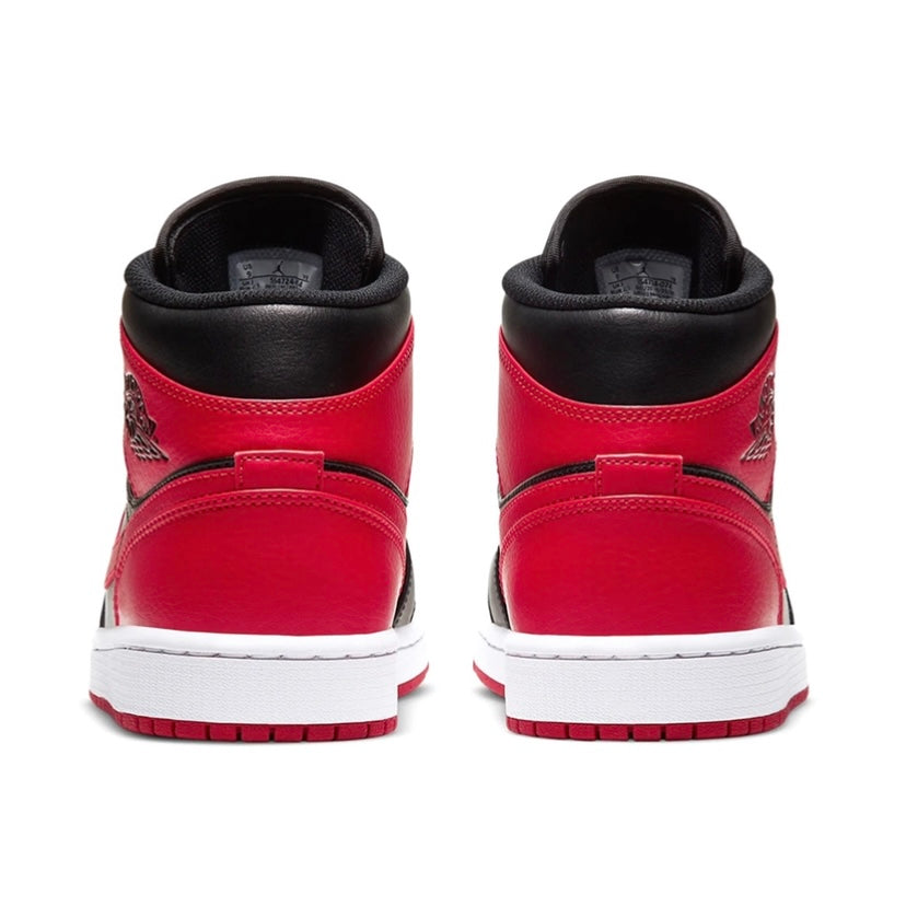 Air Jordan 1 Mid GS Bred Banned Black Gym Red Basketball Shoes 2020 - Perfect for Streetwear Fashion & Gym Training