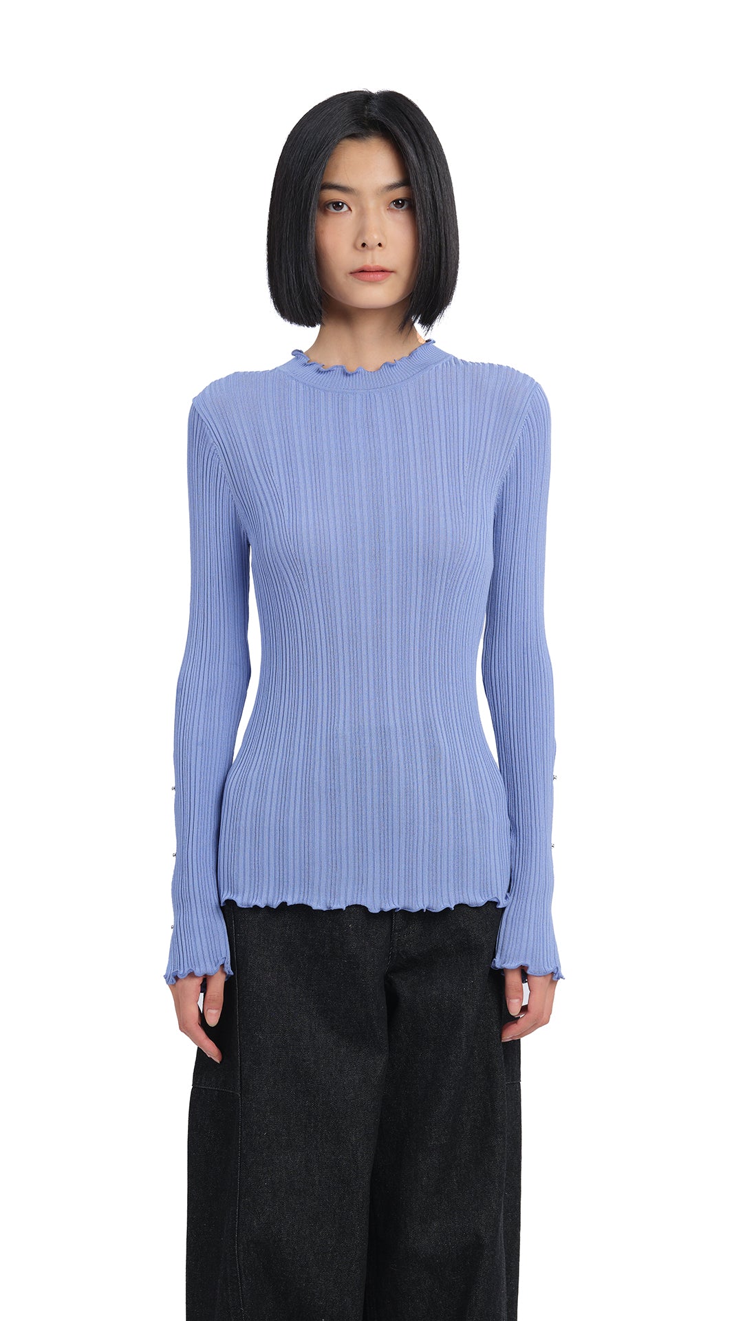 Stylish Beaded Basic Sweater for Women - Elegant Knit Pullover with Pearl Details | Perfect for Office Wear, Date Nights & Casual Outfits