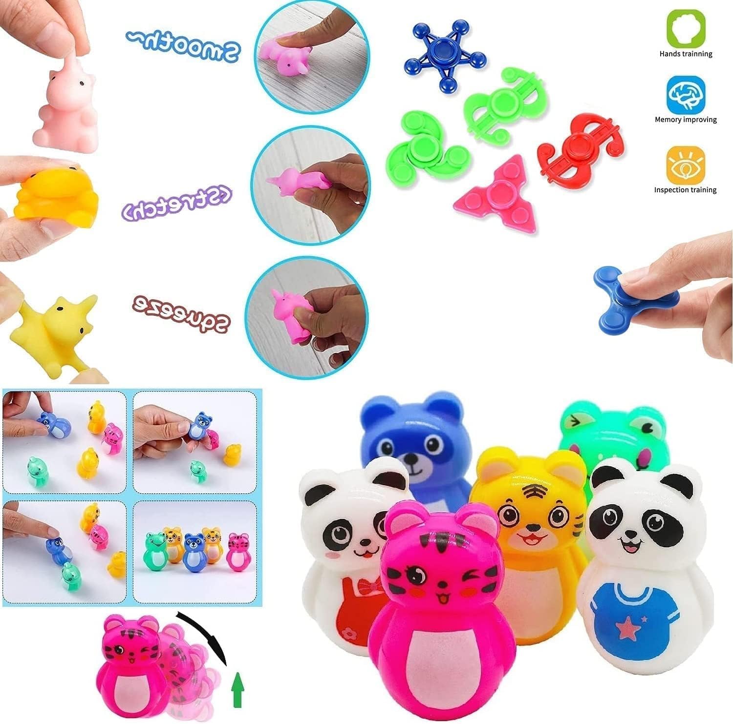 107 PCS Kids Party Favors for Ages 4-12, Pop Fidget Toys, Goodie Bag Stuffers, Treasure Box Prizes, Pinata Fillers, Classroom Rewards, Birthday Party Supplies, School Carnival Prizes, Summer Camp Activities