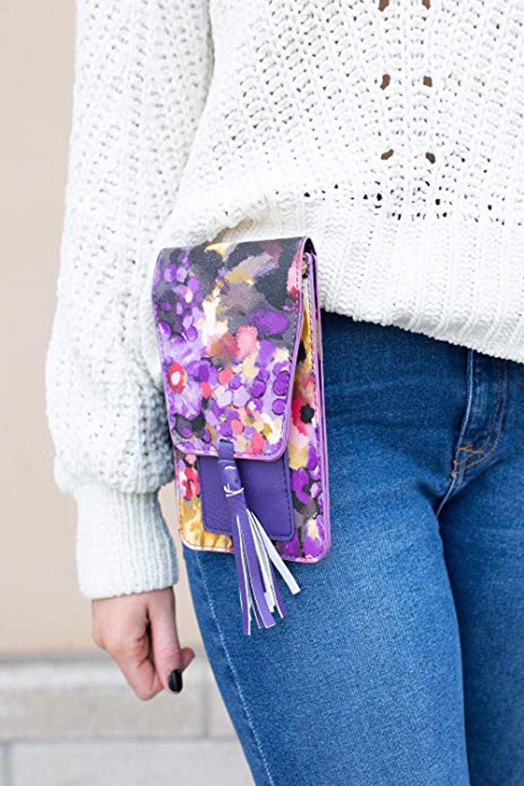 HHmei Women's Crossbody Bag - Waterproof Shoulder Messenger Purse for Phone & Essentials, Soft Rose Yellow & Purple Options - Perfect for Outdoor, Travel, Gym & Daily Use