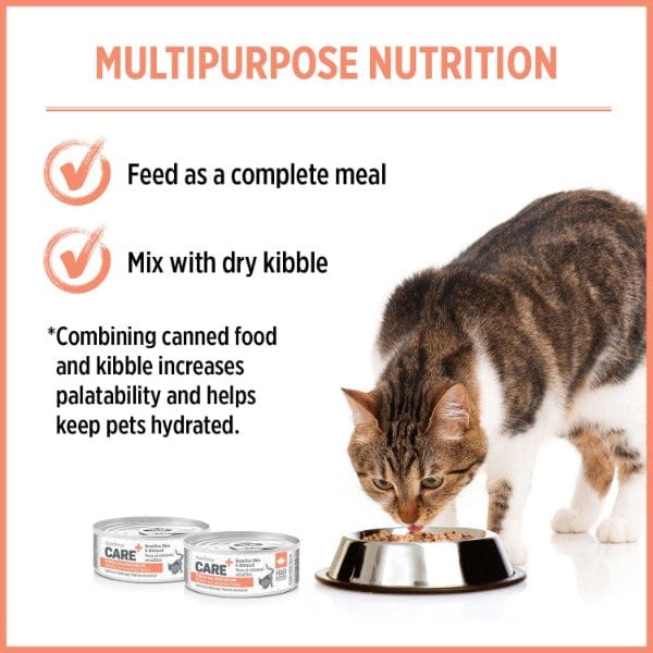 Nutrience Care+ Sensitive Skin & Stomach Canned Cat Food - Grain-Free, Digestive Support for Cats with Allergies - Perfect for Indoor & Outdoor Cats with Sensitive Needs