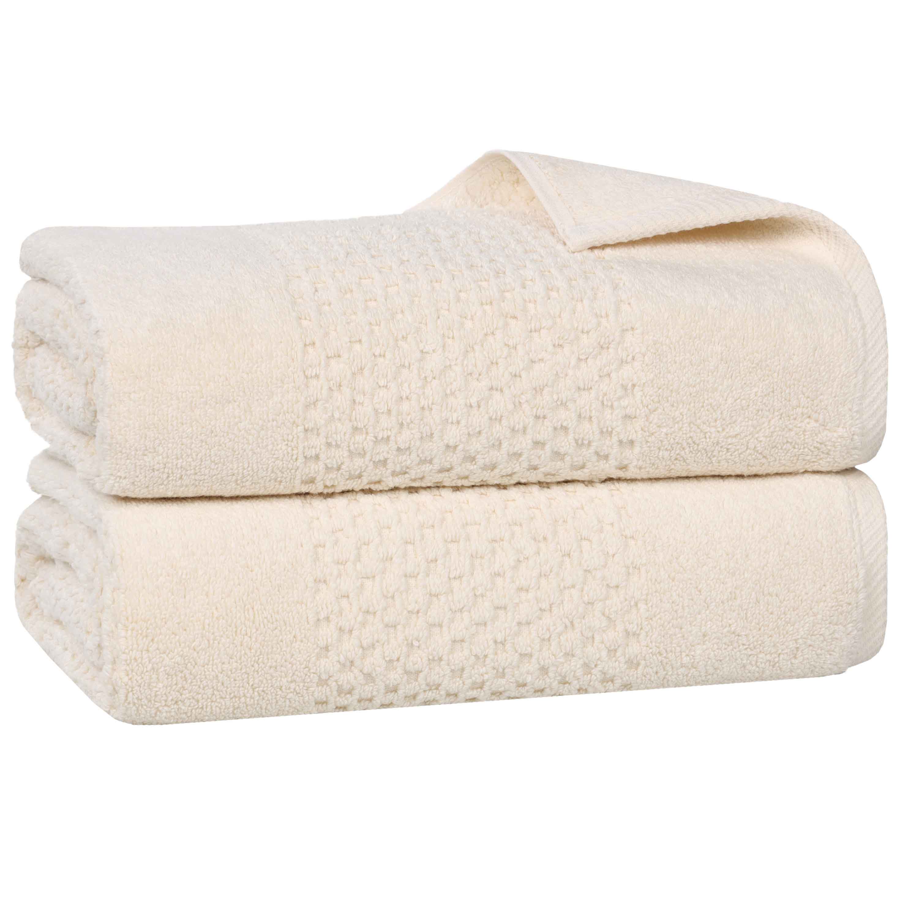 Playa Zero Twist Cotton Solid Waffle Textured Bath Sheets - Ultra Soft & Absorbent Set of 2 | Luxury Spa & Bathroom Essentials for Hotels & Home Use