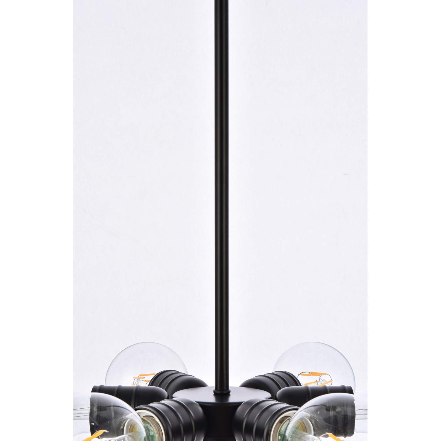 Reyes 6-Light Black Modern Pendant Lighting Fixture - Perfect for Dining Room, Kitchen Island, or Entryway Decor