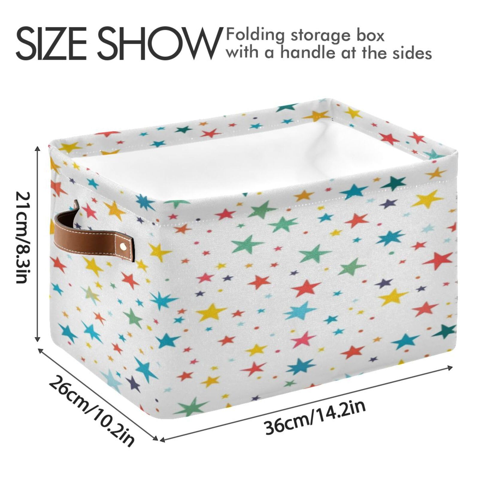 Large Fabric Storage Bins with Handles - Collapsible Closet Organizer Baskets for Shelves, Clothes & Toys | Decorative Home Storage Solution for Bedroom, Nursery & Playroom Organization