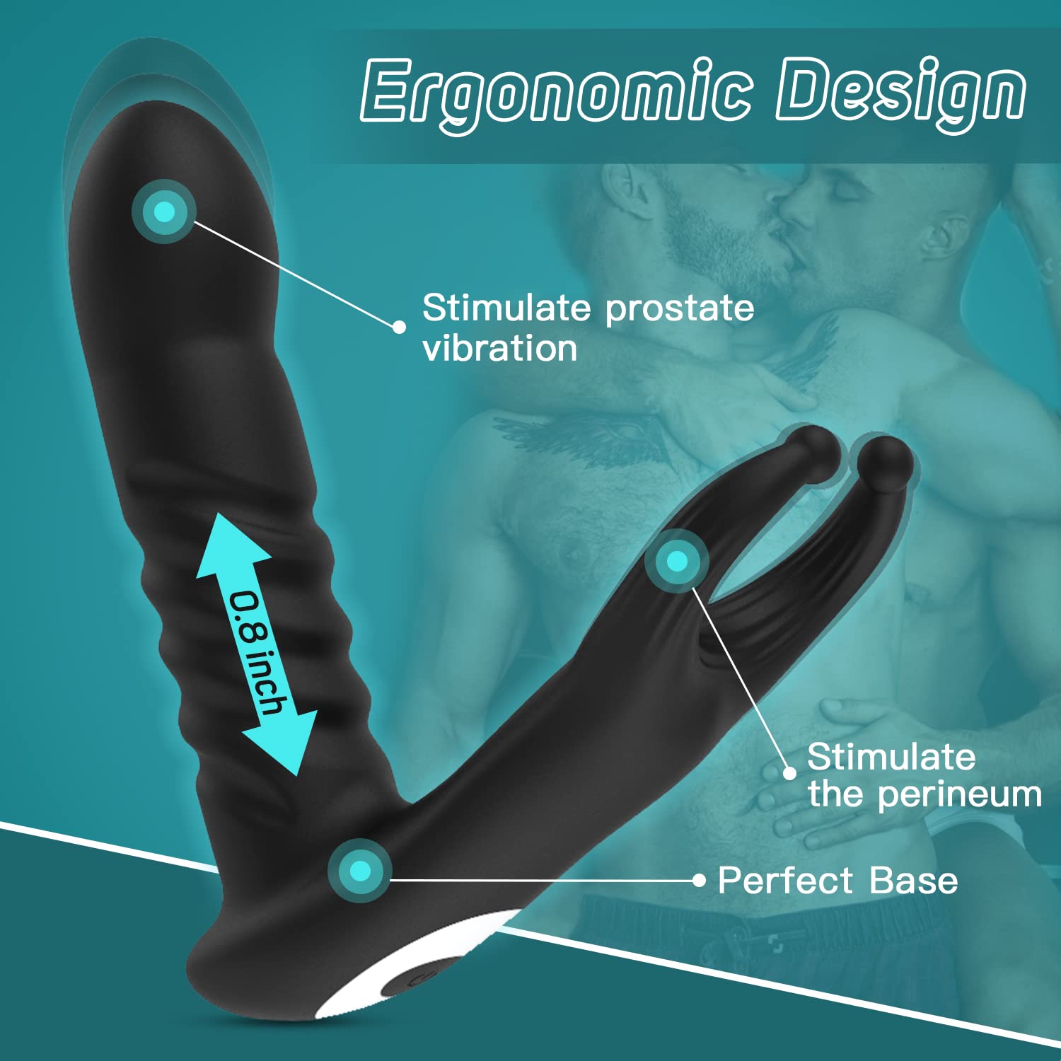 Powerful Thrusting Anal Vibrator - 7 Speed Prostate Massager with Remote Control, Dual Stimulation for Men & Women | Perfect for Couples Play & Solo Pleasure