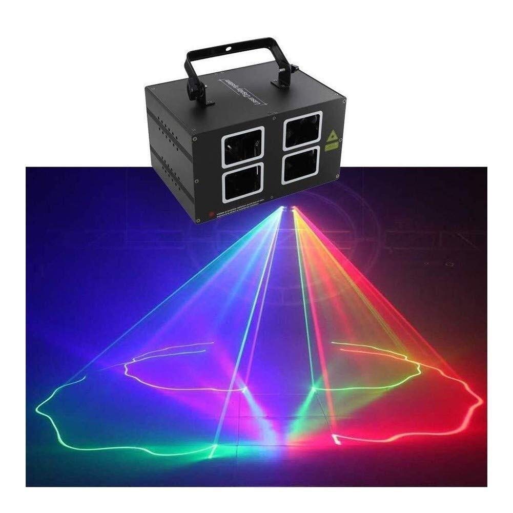 RANRANJJ Professional 4-Head DJ Stage Lights with Double Layer & Sound Activation - Perfect for Nightclubs, Parties, and Live Performances