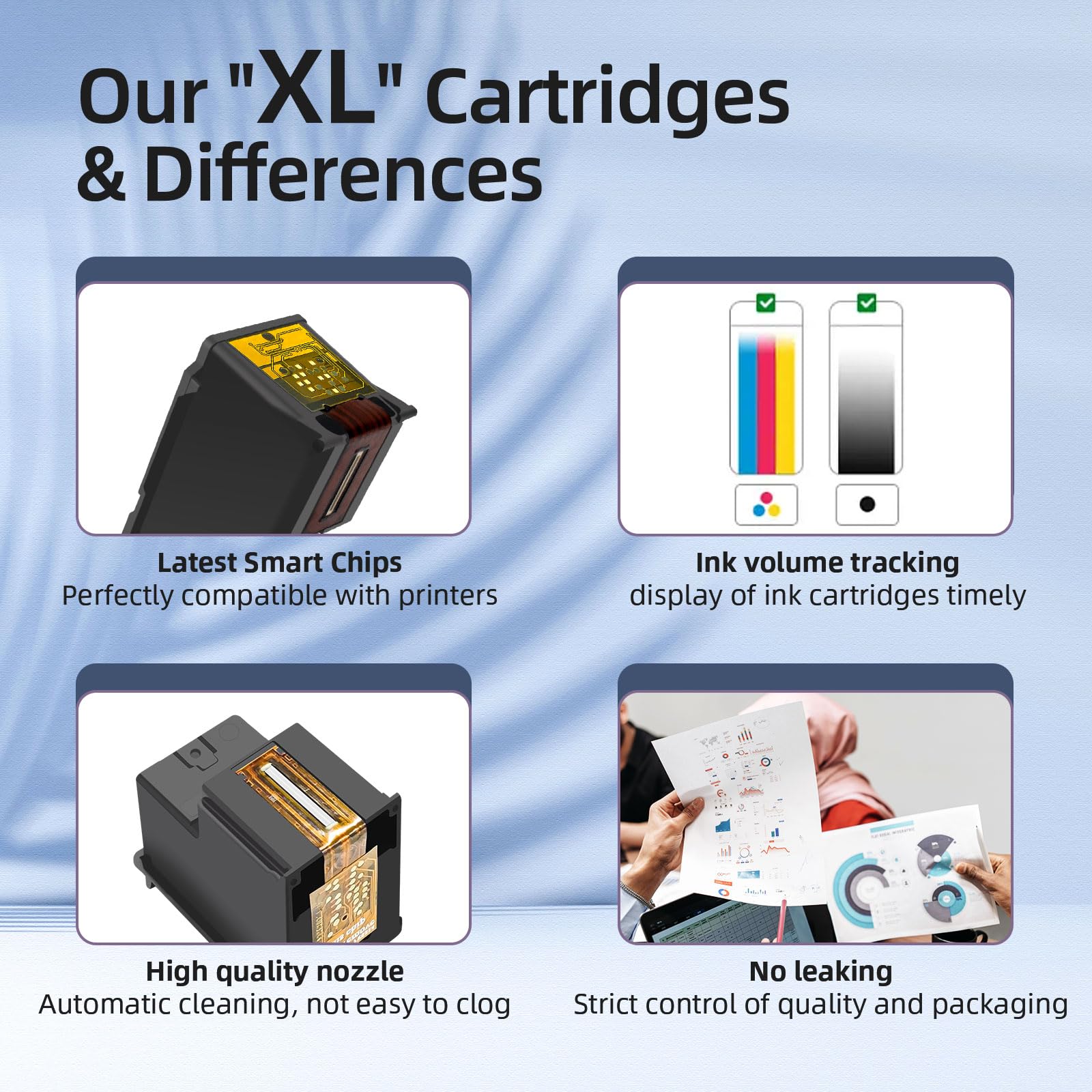 NVN 67XL Ink Cartridge Combo Pack - Compatible with HP 67 Black & Color Ink Cartridges for HP DeskJet 2700/2700e/2755e/2755/2855e/4155e/4255 & Envy 6000/6055e/6400/6455e Printers - Perfect for Home Office Printing, School Projects & Small Business Documents