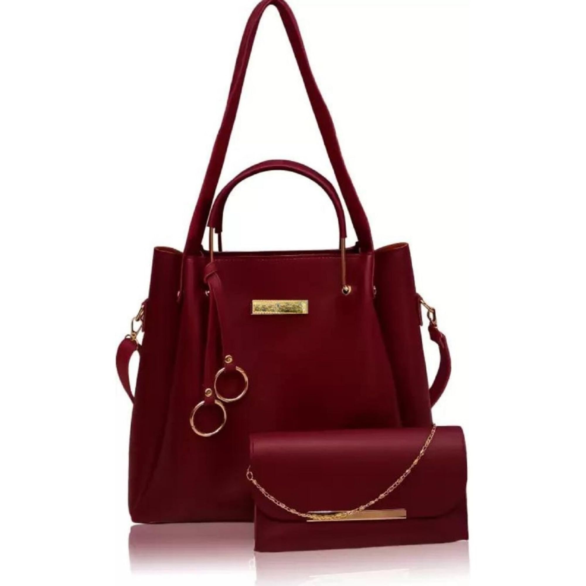 Stylish Faux Leather Handbags for Women - Set of 2 | Trendy Crossbody & Shoulder Bags | Perfect for Work, Travel & Everyday Use