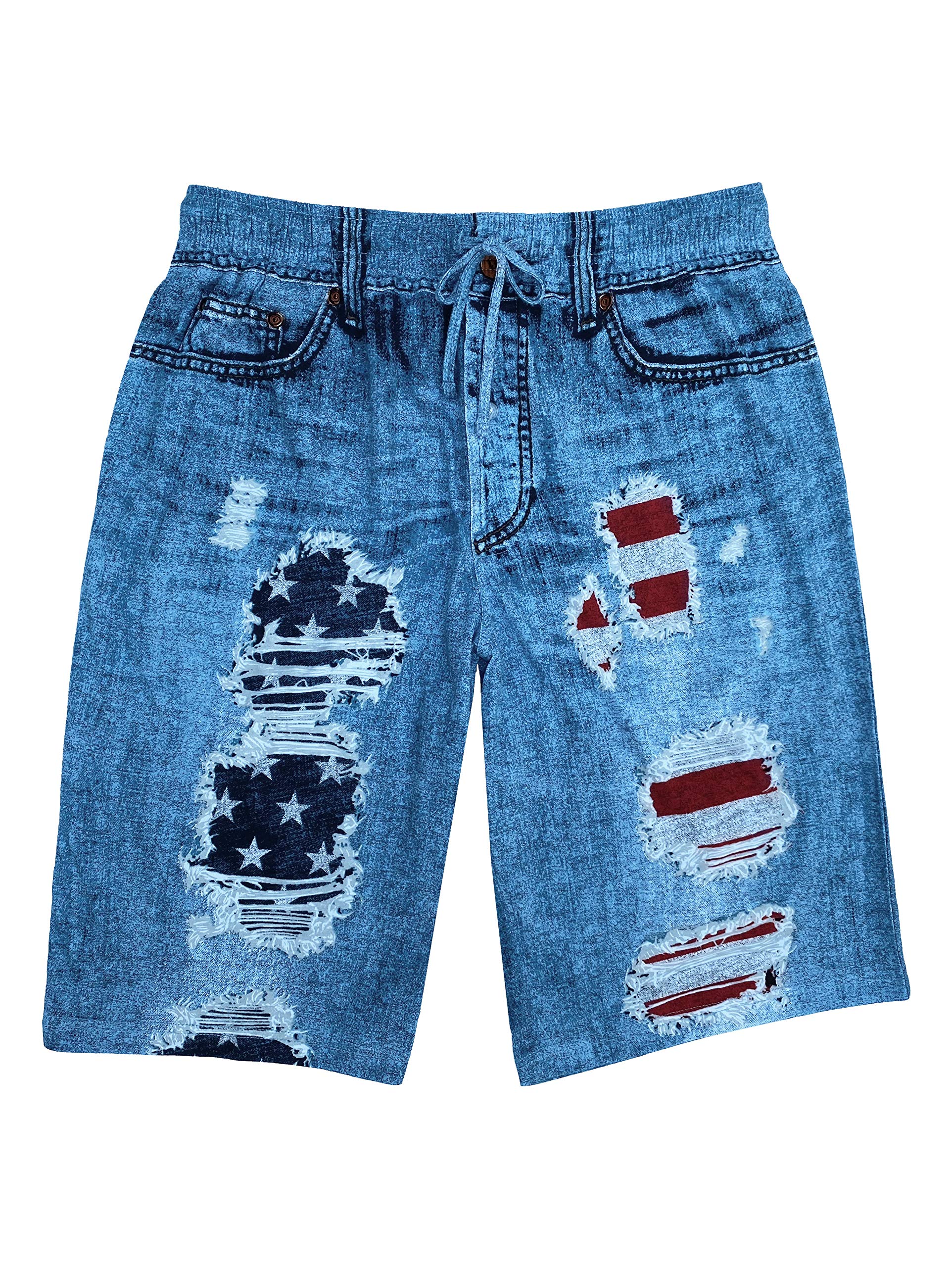 Men's Comfortable Faux Denim Pajama Pants - Soft Lounge Pants for Sleep & Relaxation at Home