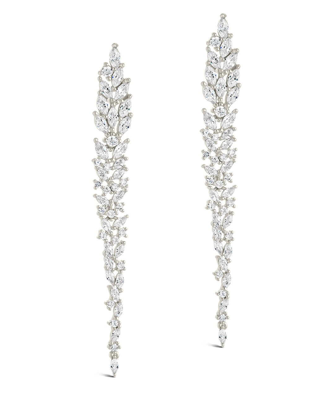 Shay CZ Linear Drop Earrings for Women – Elegant Cubic Zirconia Dangle Earrings for Party, Wedding & Evening Wear | Hypoallergenic & Lightweight Fashion Jewelry Gift