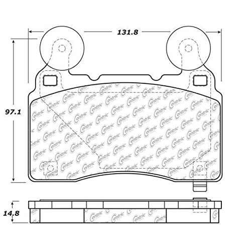 Centric Parts Posi Met Brake Pads 104.14740 - High Performance Brake Pads for Cars & Trucks (Pack of 3) | Perfect for Daily Commuting & Heavy-Duty Driving