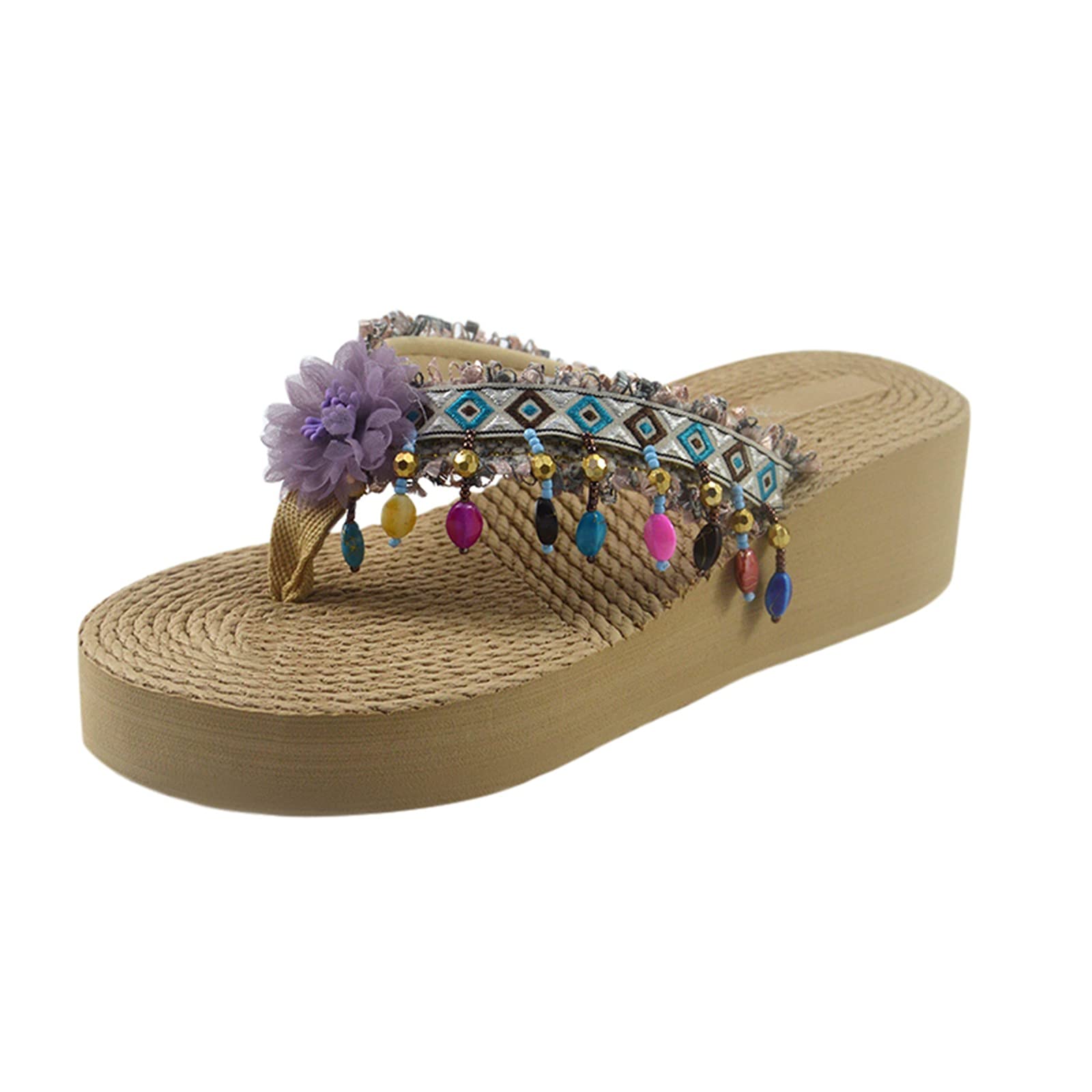 **Women's Breathable Wedge Sandals - Comfortable Flip Flops for Beach, Home & Outdoor Wear - Fashionable Slippers for Ladies**    *Perfect for Summer Vacations, Poolside Relaxation, and Casual Everyday Use*