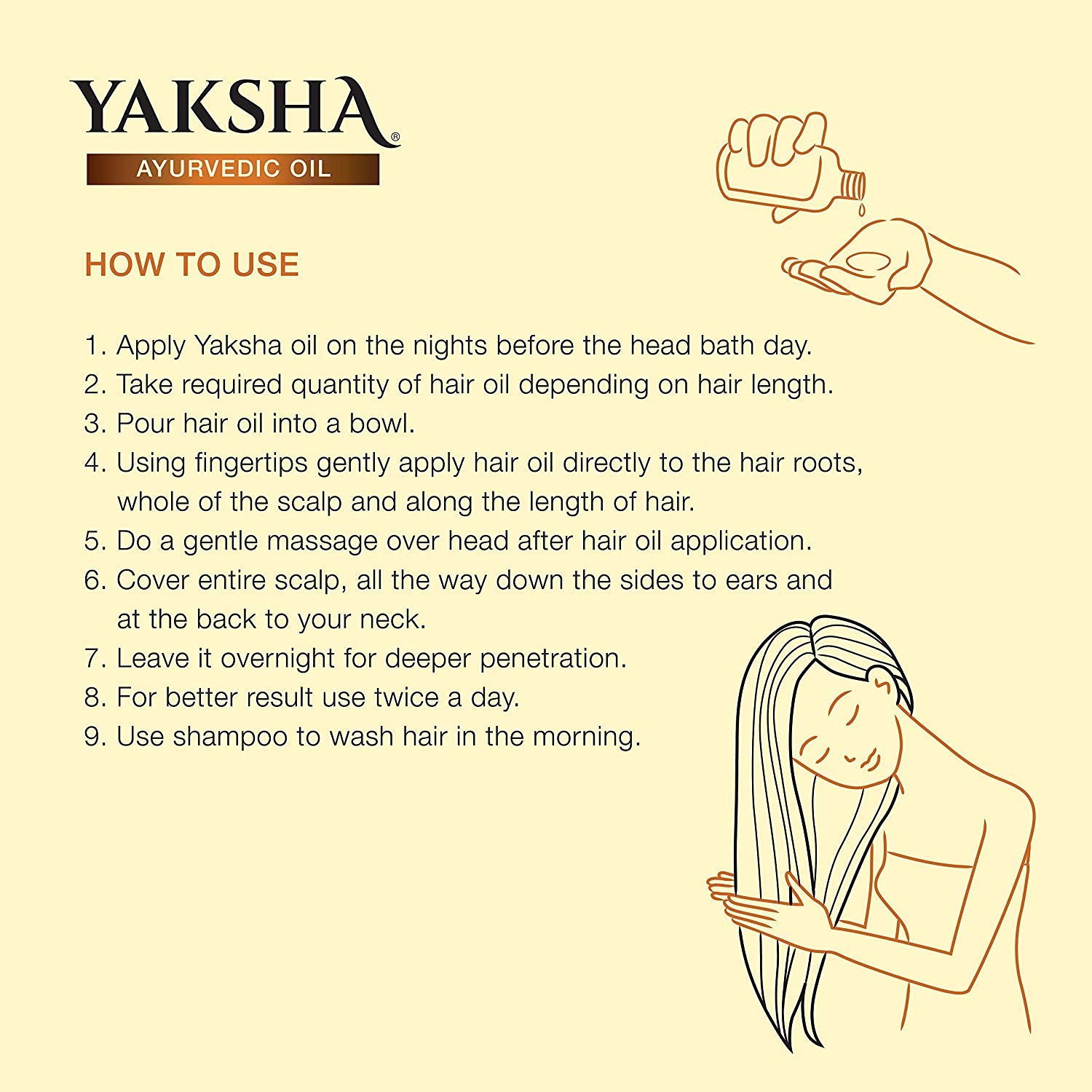 Yaksha Ayurvedic Hair Oil for Growth & Strength - 4 Pack (100ml Each) | Natural Hair Care for Dry, Damaged Hair - Perfect for Daily Use & Scalp Massage
