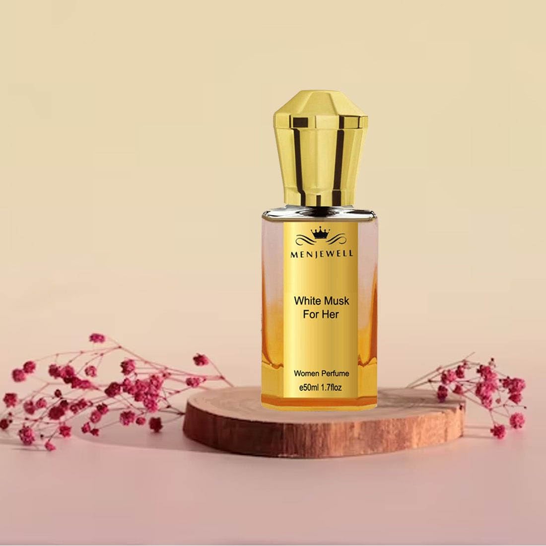 Luxury White Musk Perfume for Women - Long Lasting Fragrance Eau De Parfum (50ml) | Travel Friendly Lightweight Bottle | Perfect for Daily Wear, Evening Events & Romantic Occasions