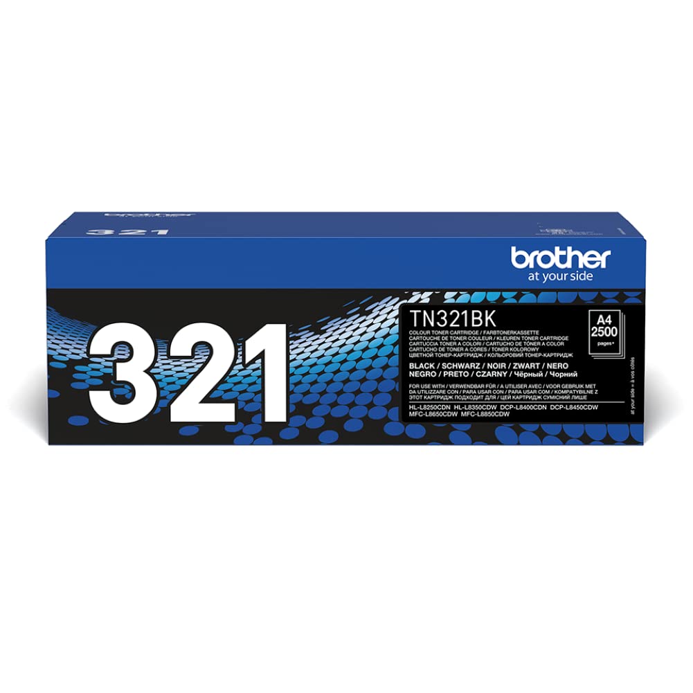 Brother TN-321BK Black Toner Cartridge - Genuine Standard Yield Replacement (1-Pack) | Compatible with Brother Printers | Ideal for Home Office & Small Business Printing Needs