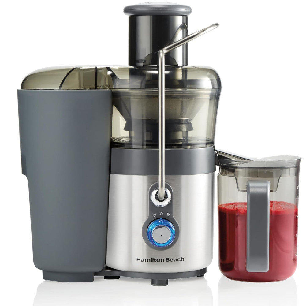 Hamilton Beach 67850 Wide Chute High Speed Juicer - Powerful Cold Press Juicer for Fruits & Vegetables - Perfect for Healthy Smoothies, Detox Drinks & Family Breakfasts