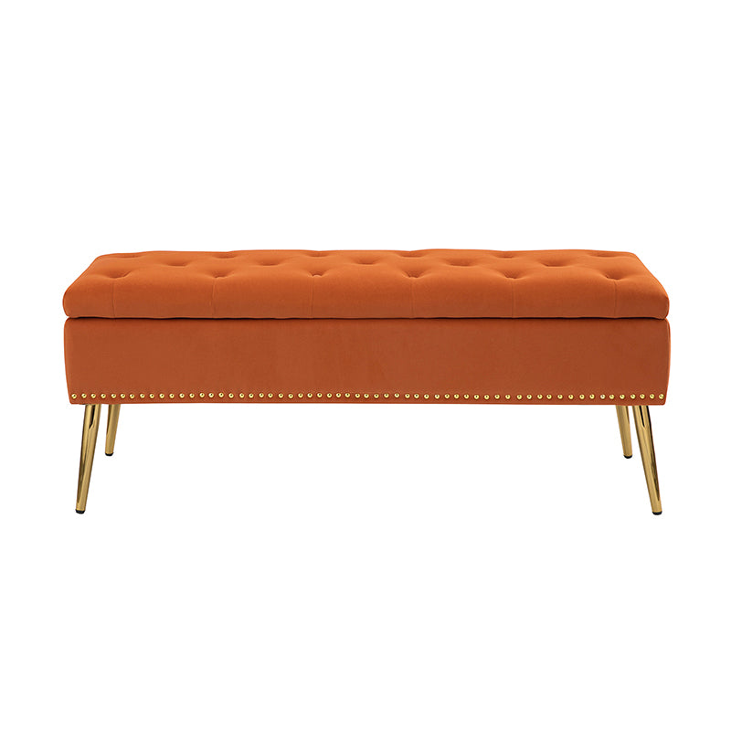 Lenore Upholstered Storage Bench with Cushion Seat - Modern Upholstered Ottoman for Bedroom, Living Room & Entryway - Multi-Functional Storage Furniture for Home Organization