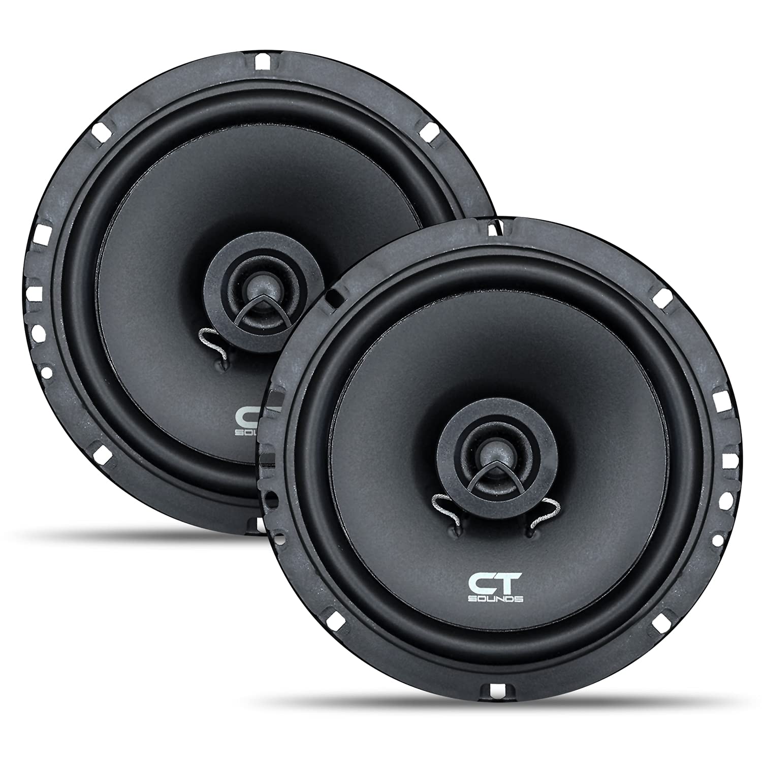 CT Sounds Bio 6.5-Inch 2-Way Coaxial Car Speakers with Silk Dome Tweeters - High Performance Full Range Audio for Cars, Trucks & SUVs - Perfect for Upgrading Factory Stereo Systems