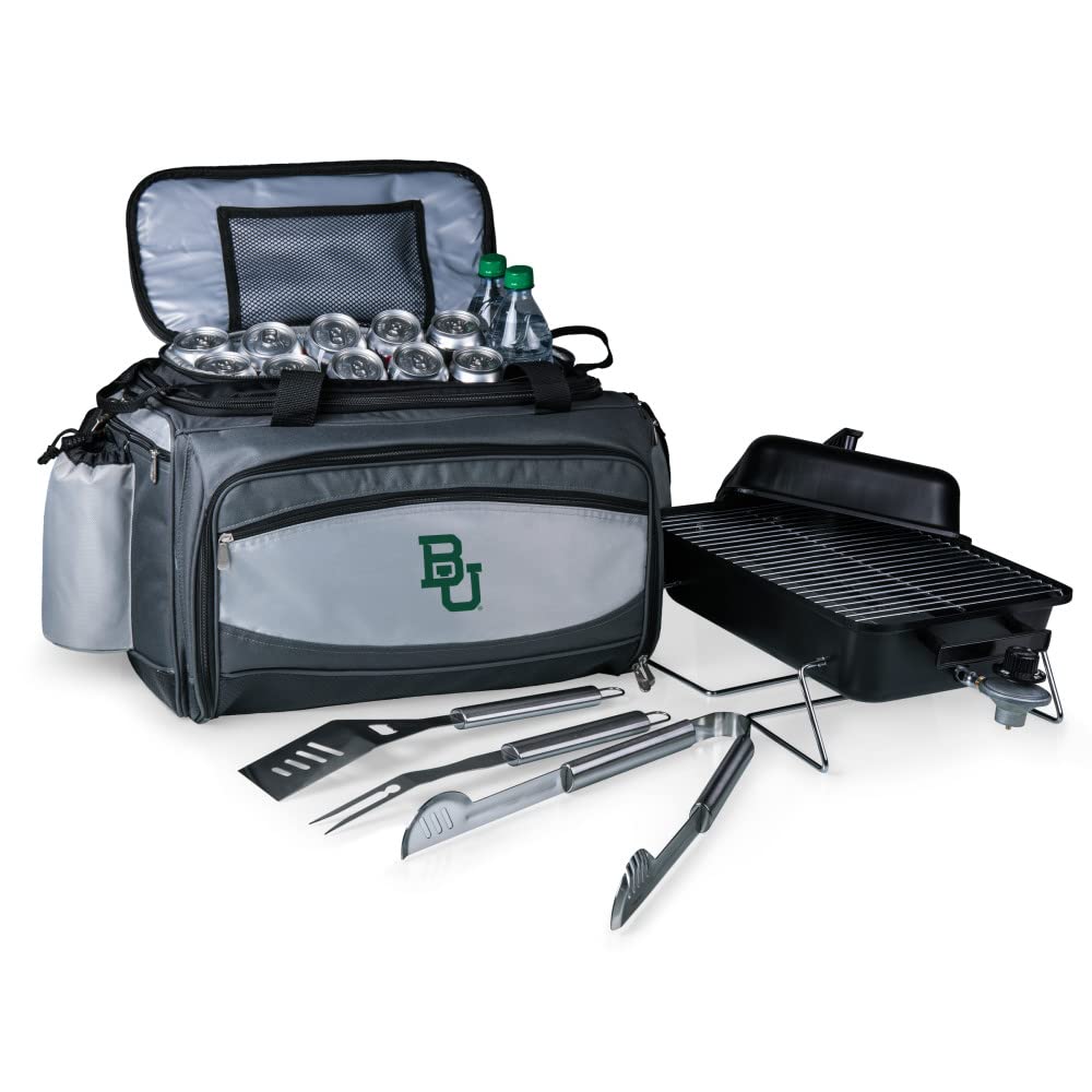 PICNIC TIME NCAA Vulcan Tailgating Cooler & Grill - Portable Outdoor Cooler with Built-in Grill for Camping, BBQs, Tailgating & Beach Parties
