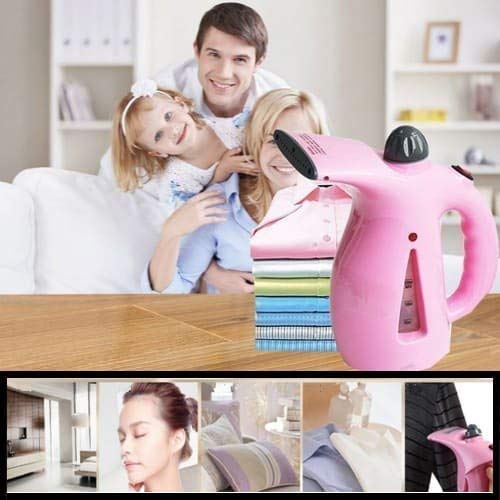 Elexiq 2 in 1 Handheld Garment & Facial Steamer - Portable Electric Clothes and Face Steamer for Wrinkle Removal, Sanitizing & Skin Care - Perfect for Travel, Home & Office Use (Multicolor)