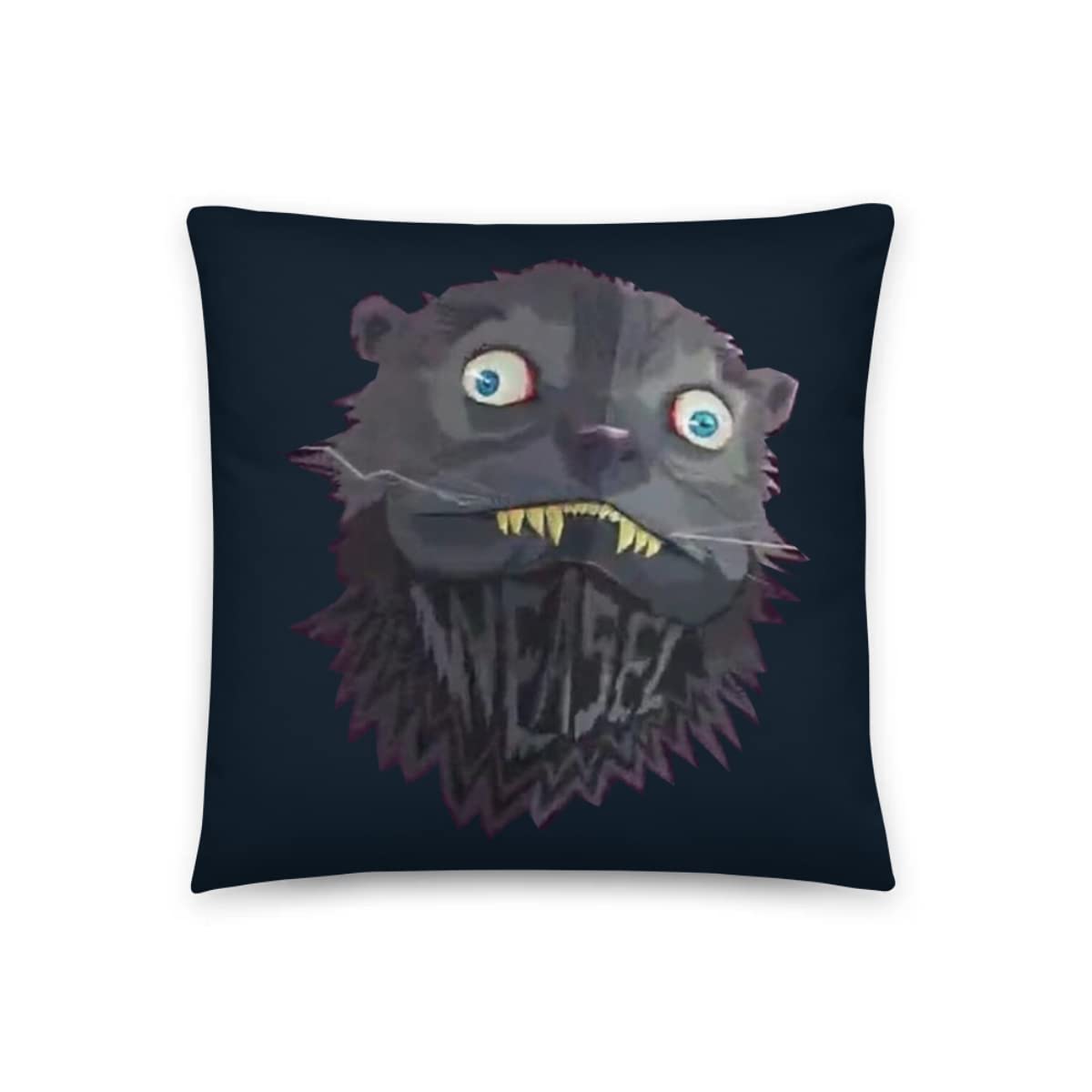 Decorative Weasel Print Throw Pillow Covers - Soft Square Cushion for Sofa, Bed, Living Room & Outdoor Decor - Perfect for Home, Office & Gift Giving