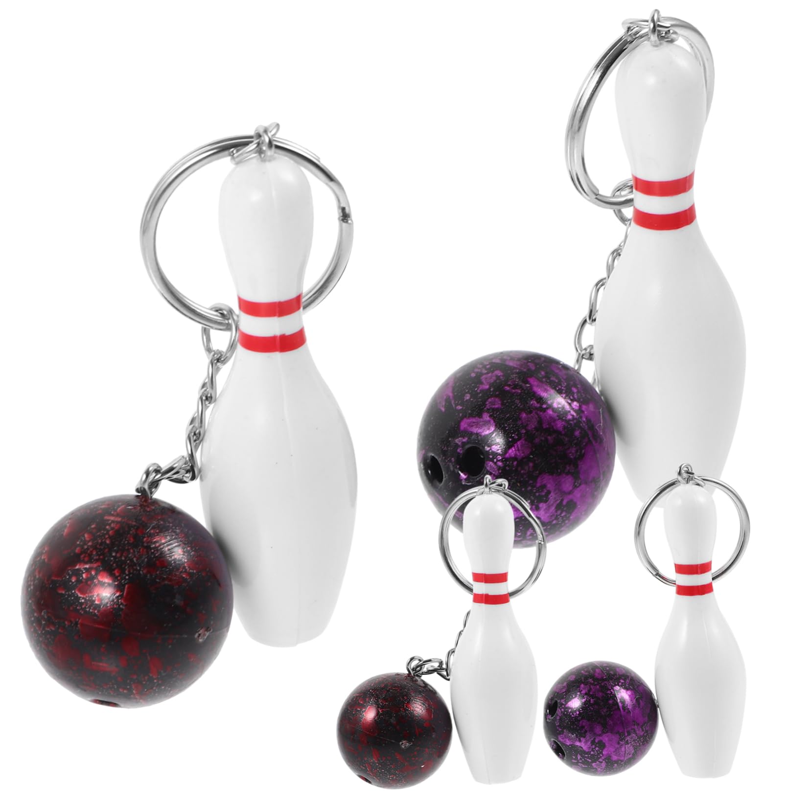 Balacoo Bowling Keychains Decorative Bowling Sports Keychains - Fun Accessory for Bowlers and Sports Lovers