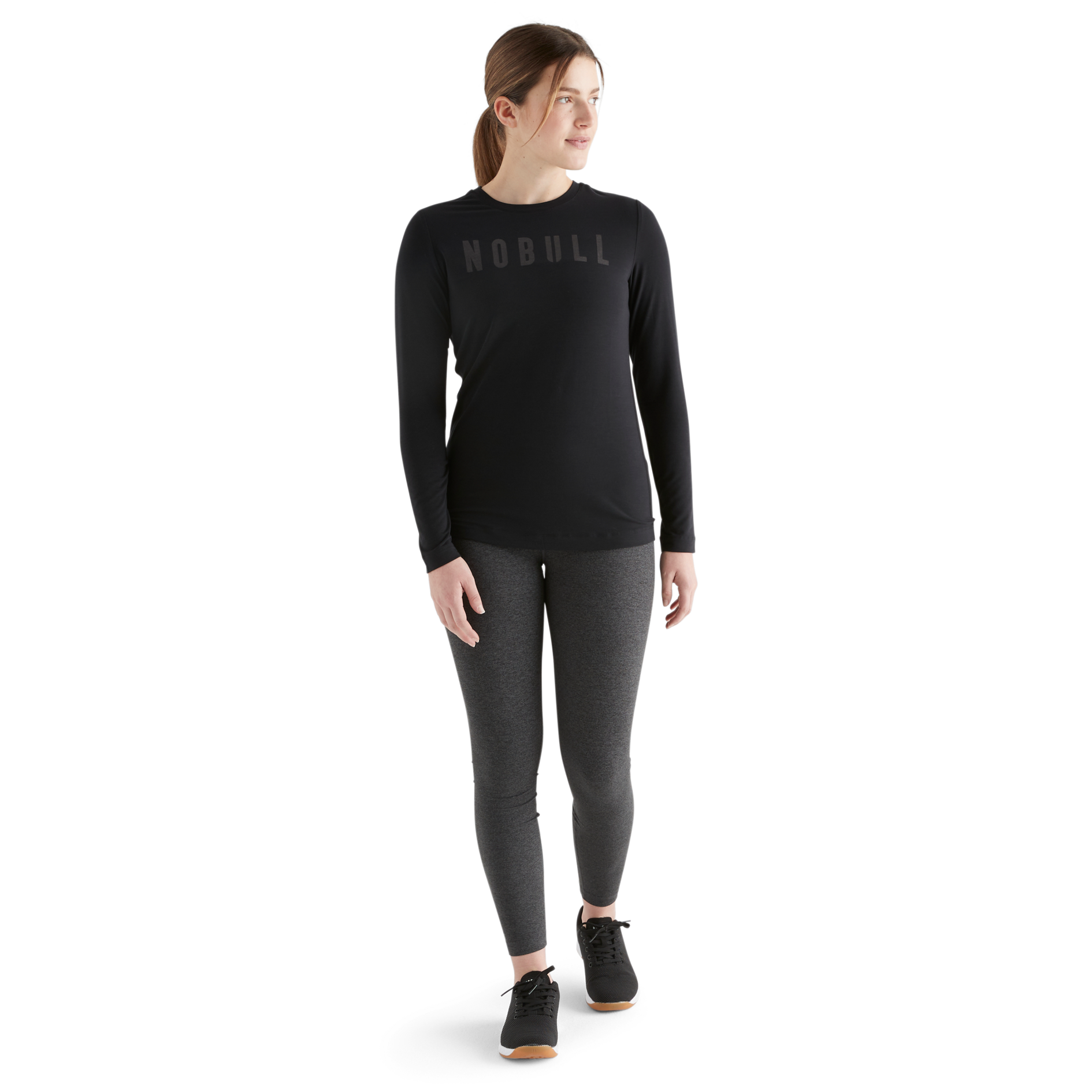 NOBULL Women's Long Sleeve T-Shirt - Workout, Gym & Everyday Wear - Moisture Wicking Athletic Top for CrossFit, Running & Casual Outfits
