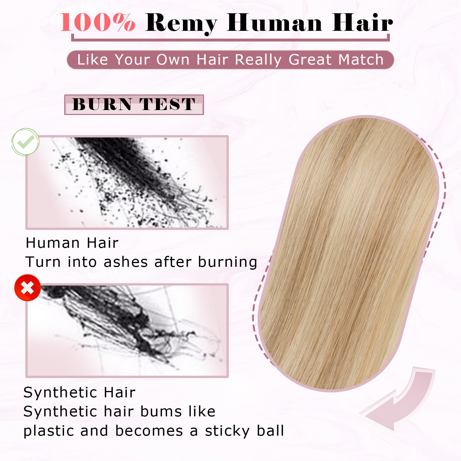 6 Inch Clip-In Human Hair Extensions for Short Hair - Ash Blonde & Bleach Blonde | Invisible Mini Hair Pieces for Thinning Hair | Natural Real Human Hair for Men & Women | Perfect for Volume Boost & Everyday Styling