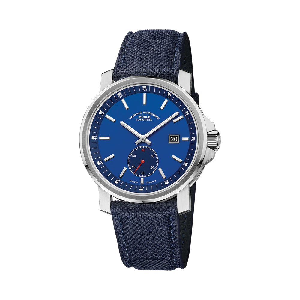 Automatic 42.4mm 29er Big Small Seconds Watch with Blue Dial & Fabric Strap - Perfect for Casual Wear, Outdoor Adventures & Everyday Use