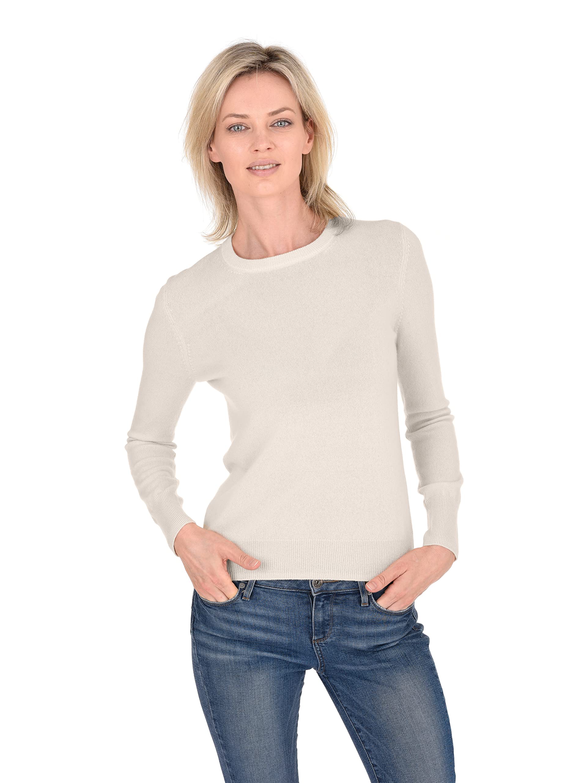 Luxury 100% Pure Cashmere Women's Sweater - Soft Crewneck Long Sleeve Pullover for Winter | Cozy Office Wear & Casual Outfits