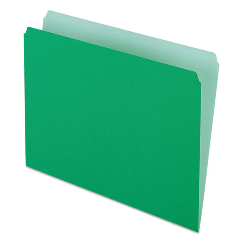 Two-Tone Reversible File Folders - 100-Pack for Office, School & Home Organization | Durable & Color-Coded Document Storage