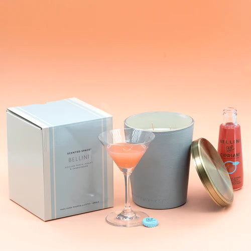 Premium 900g Leather Scented Candle by Scented Space - Luxury Home Fragrance for Living Room, Bedroom & Office Decor